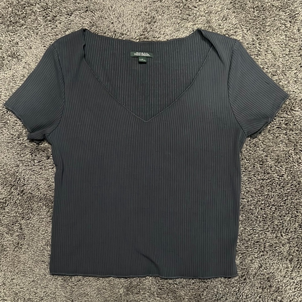 Wild Fable Grey Crop T-Shirt